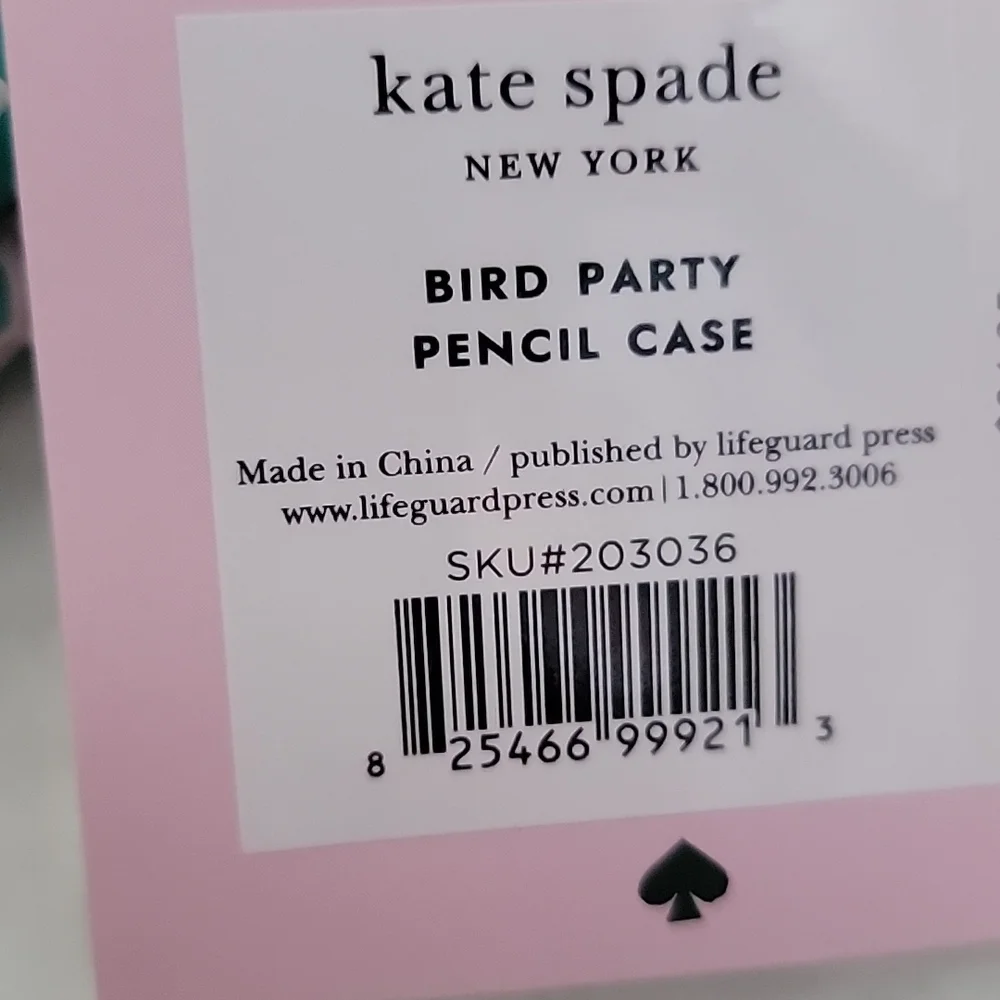 kate spade New York Bird Party Pencil Case